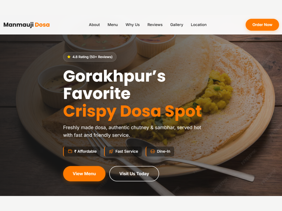 Manmauji Dosa – Restaurant Website